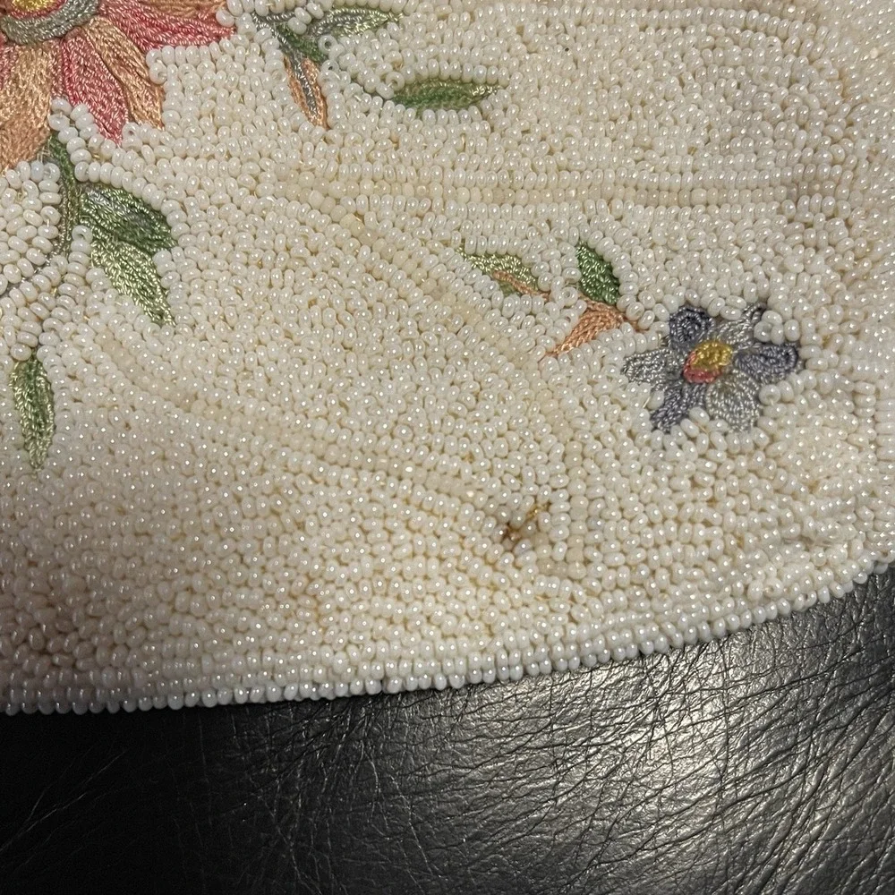VINTAGE FRENCH BEADED‎ EVENING HANDBAG 1950'S